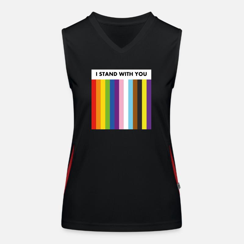 Fierté Allyship Je ME TIENS AVEC VOUS Débardeur respirant contrasté Femme