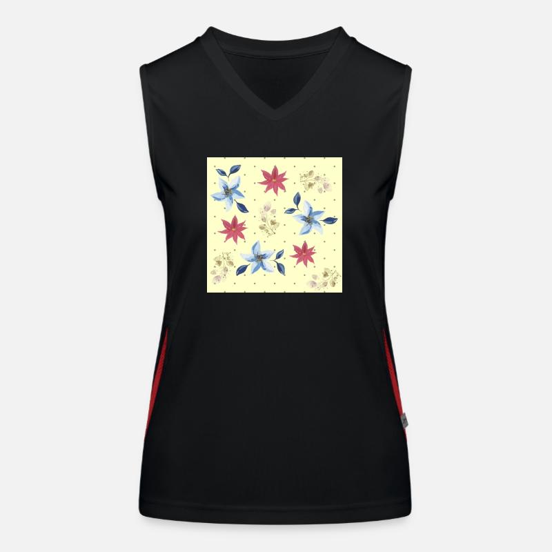 Fleur Débardeur respirant contrasté Femme