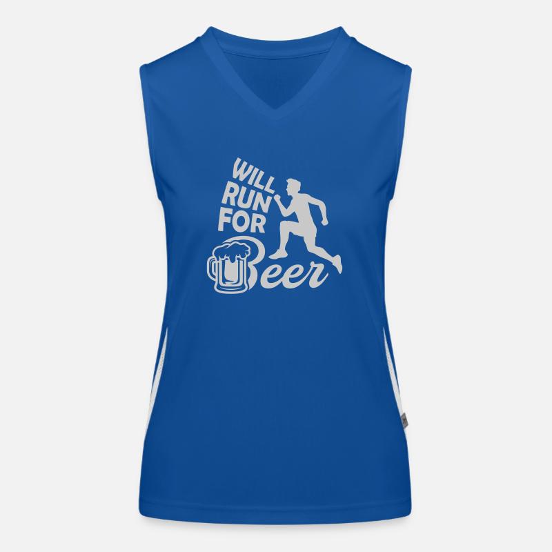 Saying Beer Run Women's Functional Contrast Tank Top