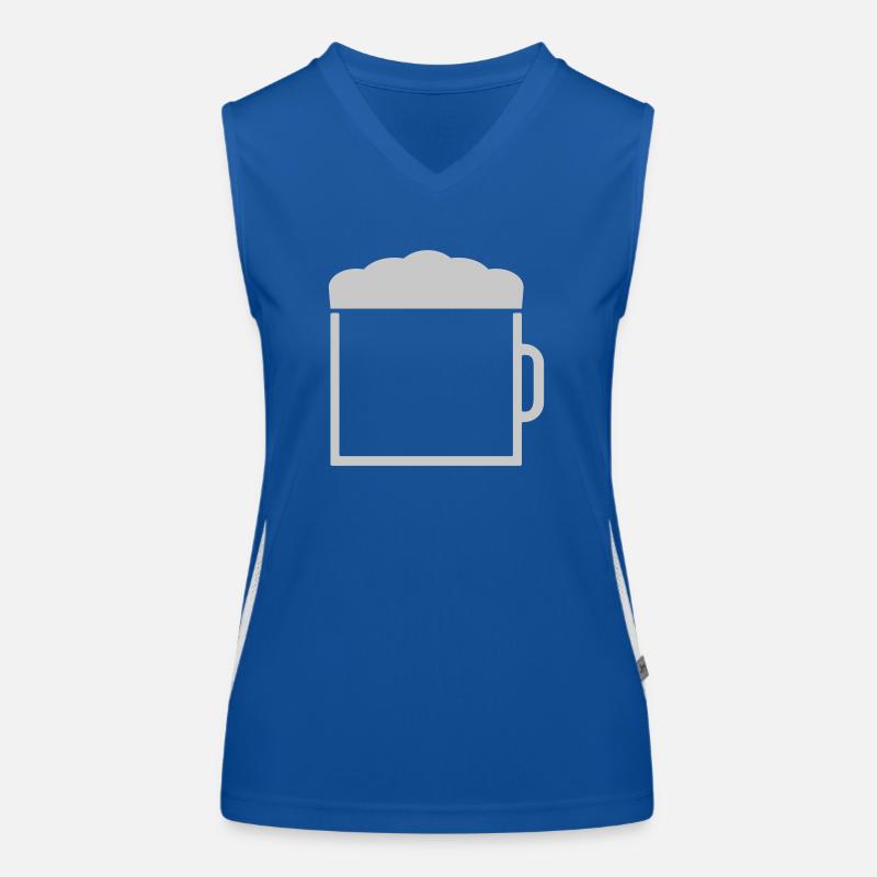 Text frame beer glass jug Women's Functional Contrast Tank Top