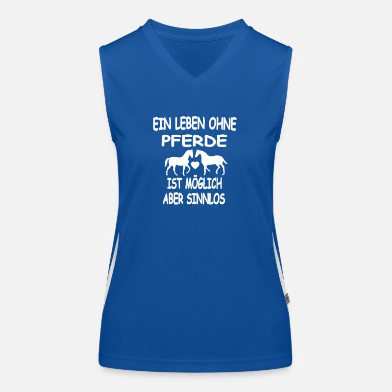 Pferd Funktionelles Kontrast-Tank Top für Frauen