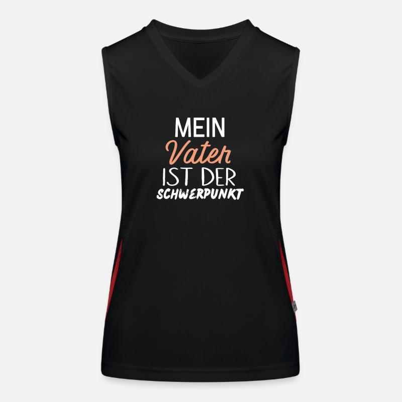 Mein Vater ist der schwerpunkt Funktionelles Kontrast-Tank Top für Frauen