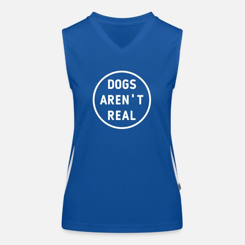 HUNDE SIND NICHT ECHT Funktionelles Kontrast-Tank Top für Frauen