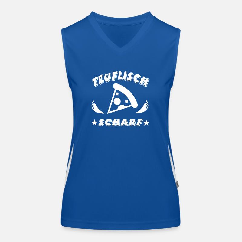 Pizza Funktionelles Kontrast-Tank Top für Frauen