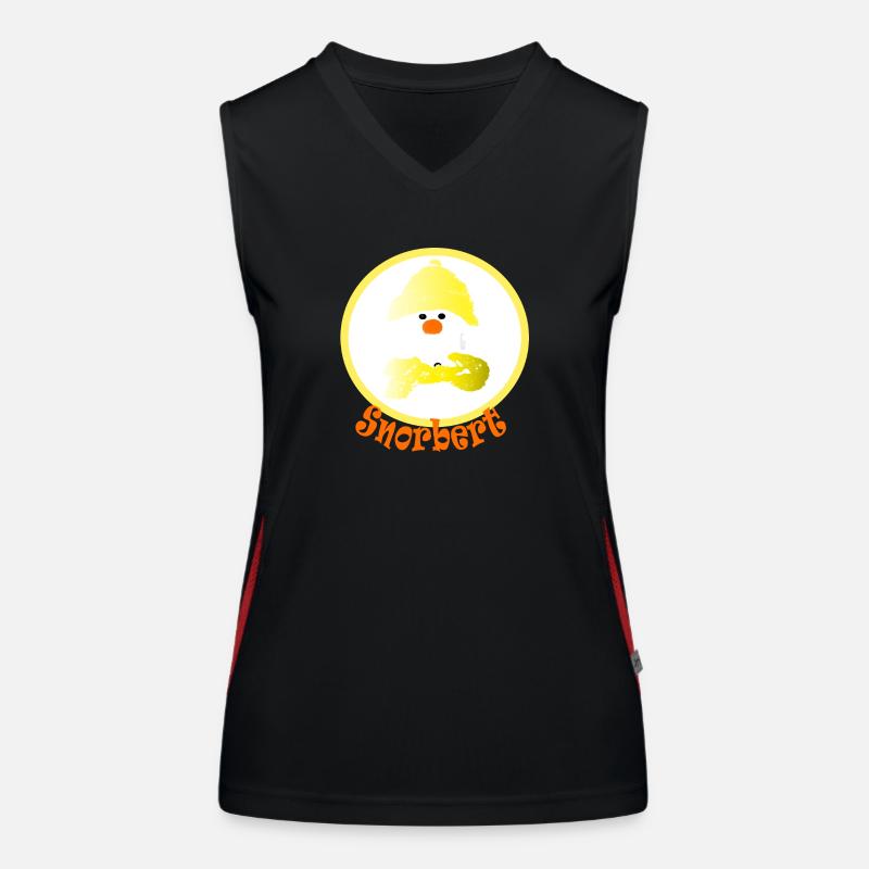 Snorbert der Schneemann Funktionelles Kontrast-Tank Top für Frauen