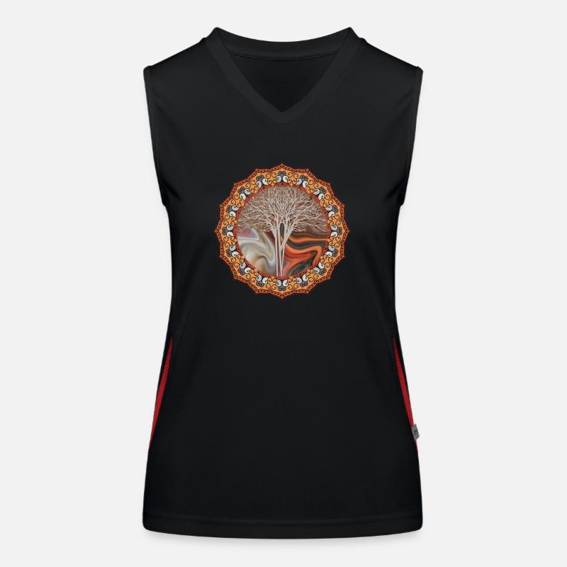 Mandala Tree Gift Idea Women's Functional Contrast Tank Top