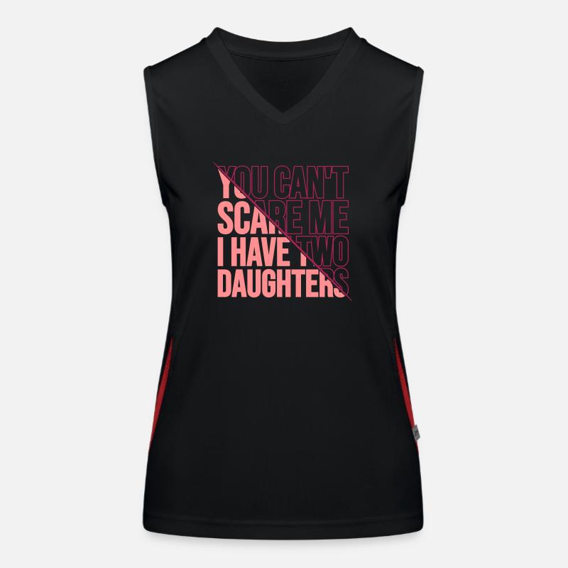I have two daughters Funktionelles Kontrast-Tank Top für Frauen