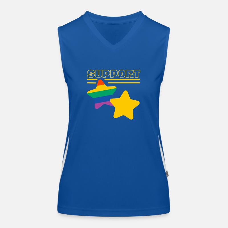 Support LGBT Débardeur respirant contrasté Femme