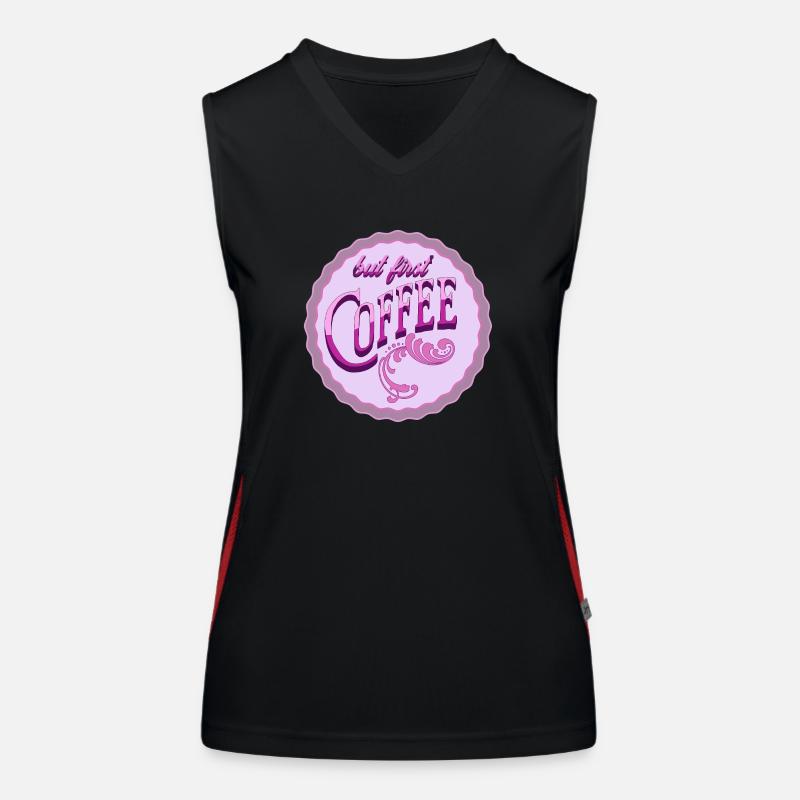 But first coffee Women's Functional Contrast Tank Top