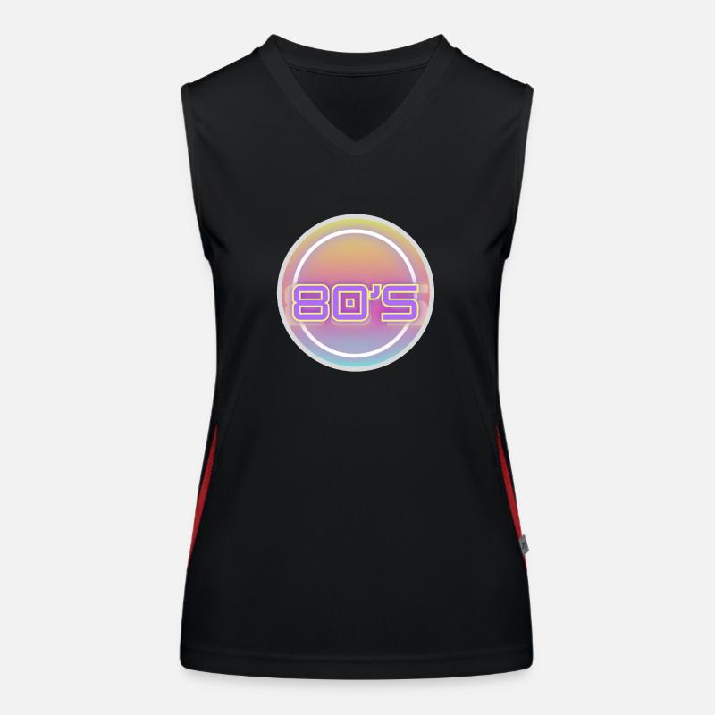 80s Funktionelles Kontrast-Tank Top für Frauen