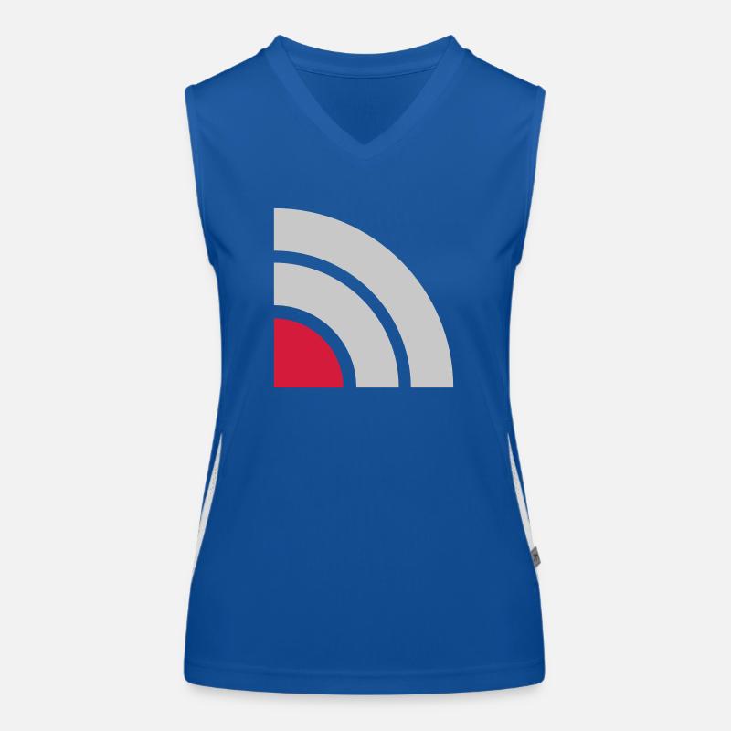 Mobile Phone Icon Wifi Connection Problems Women's Functional Contrast Tank Top