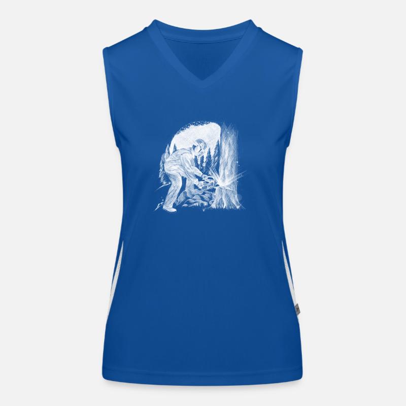 Holzernte mit Waldkumpel Funktionelles Kontrast-Tank Top für Frauen