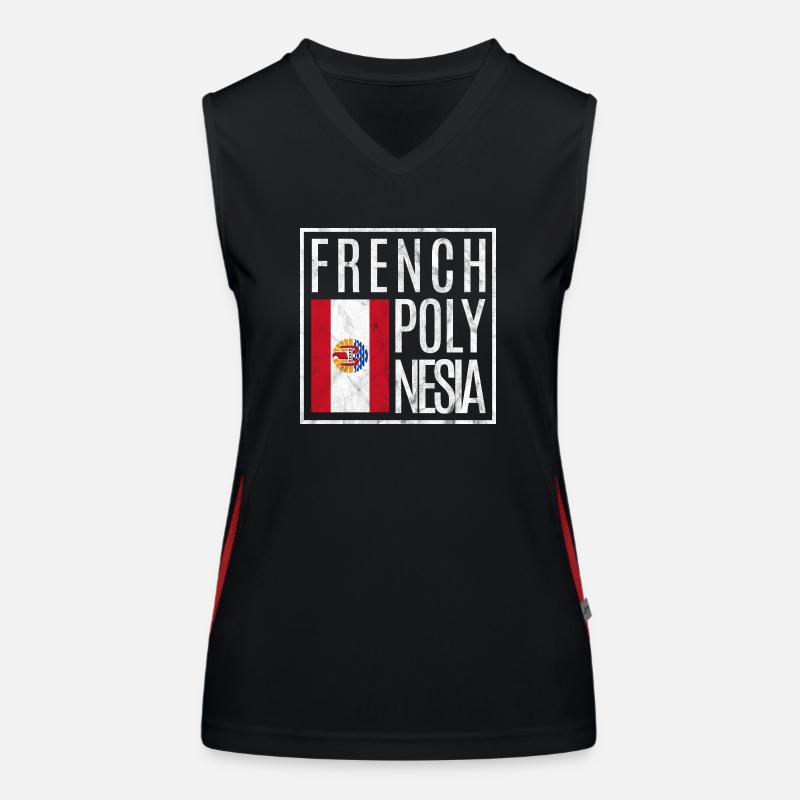 French Polynesia Women's Functional Contrast Tank Top