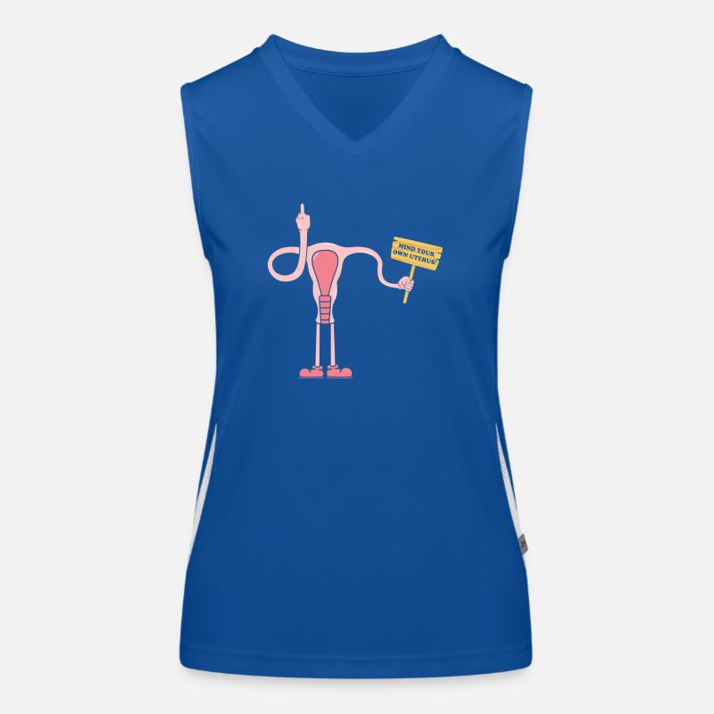 Mind your own Uterus Funktionelles Kontrast-Tank Top für Frauen