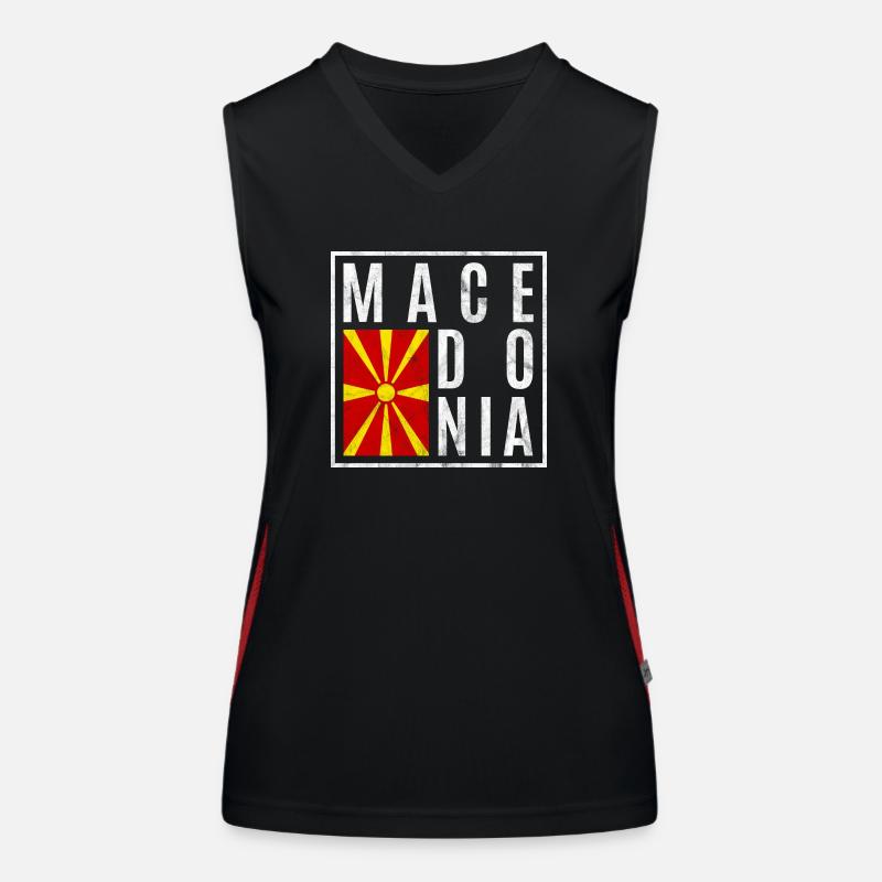 Macedonia Women's Functional Contrast Tank Top