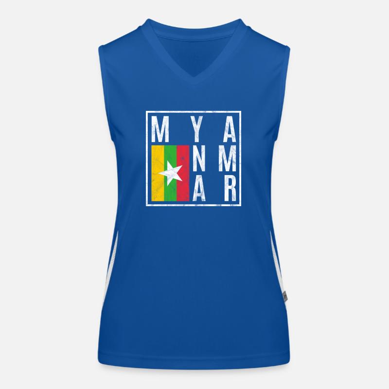 Myanmar Funktionelles Kontrast-Tank Top für Frauen