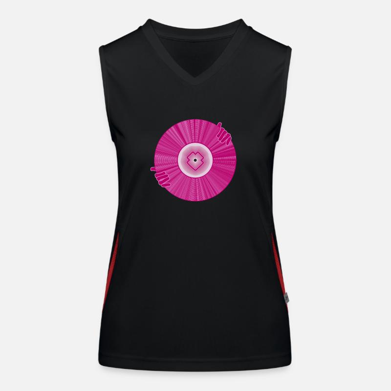 DISCO Top sportivo da donna in contrasto cromatico