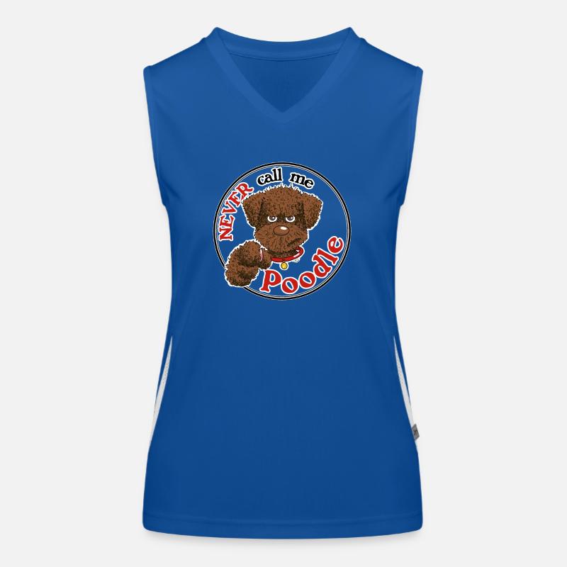 Poodle1 3 Women's Functional Contrast Tank Top