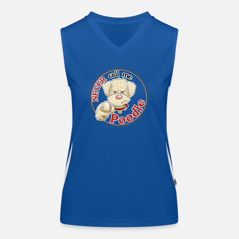 Poodle1 2 Women's Functional Contrast Tank Top