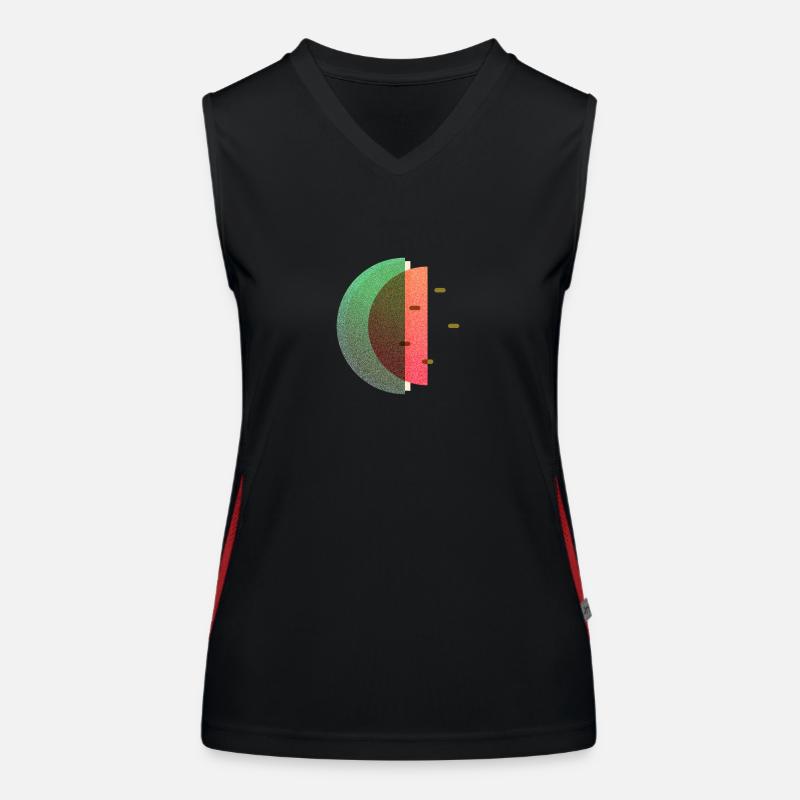 Abstract Summer Melon Pattern Variant 3 Women's Functional Contrast Tank Top