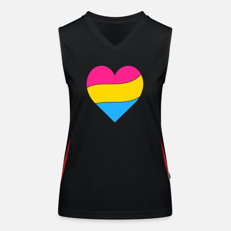Pan Herz | Pride Funktionelles Kontrast-Tank Top für Frauen