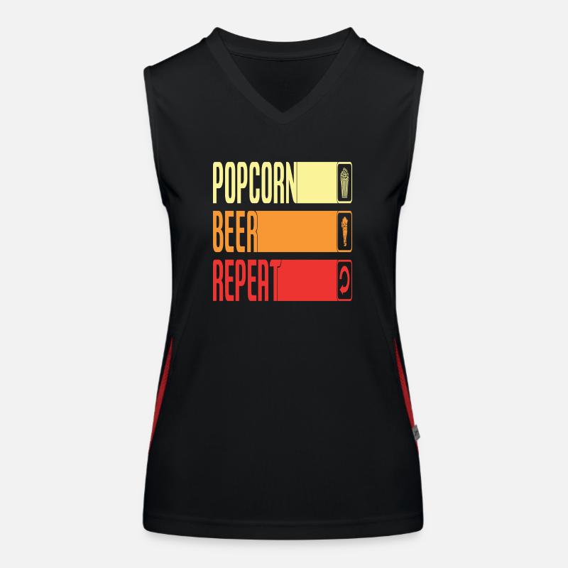 Répétition de la bière Popcorn Débardeur respirant contrasté Femme
