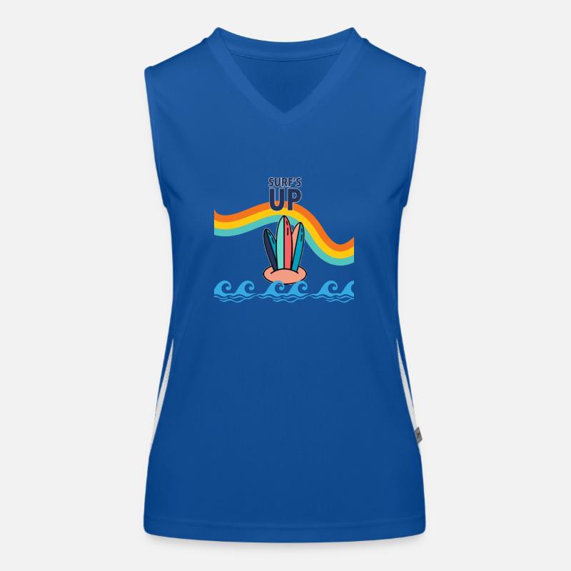 rainbow surfboard Women's Functional Contrast Tank Top