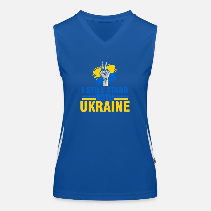 i still stand with ukraine Women's Functional Contrast Tank Top