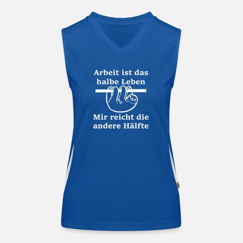 Arbeit ist das halbe Leben - White Funktionelles Kontrast-Tank Top für Frauen