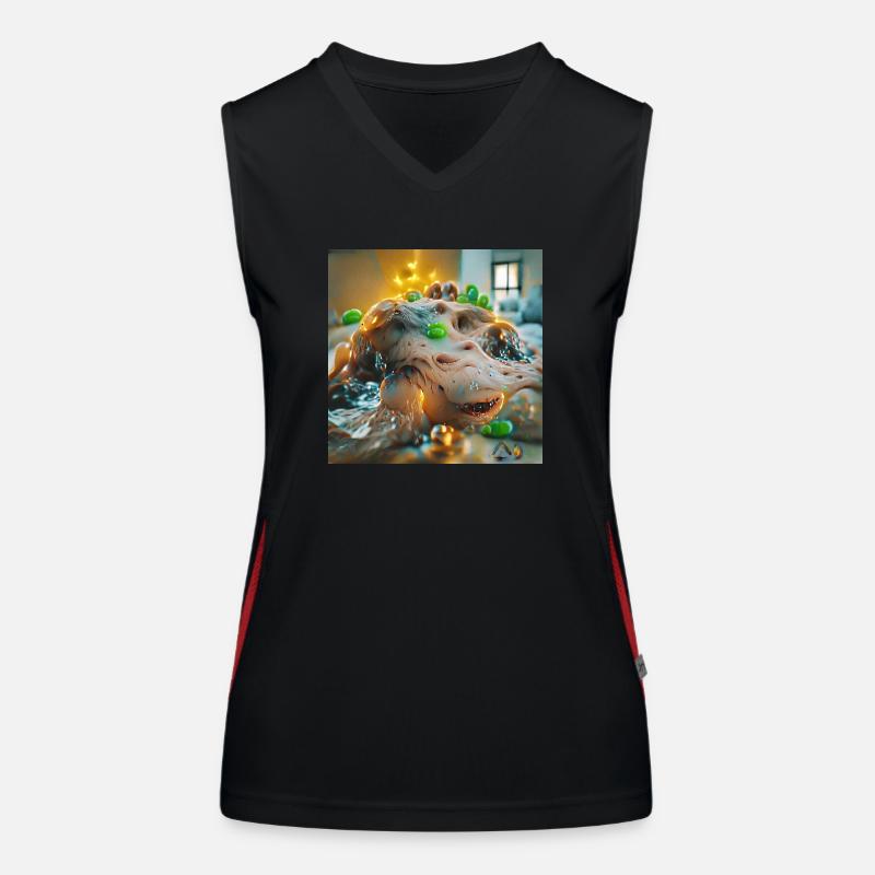 A walk through the robot mind: Goop Monster Funktionelles Kontrast-Tank Top für Frauen