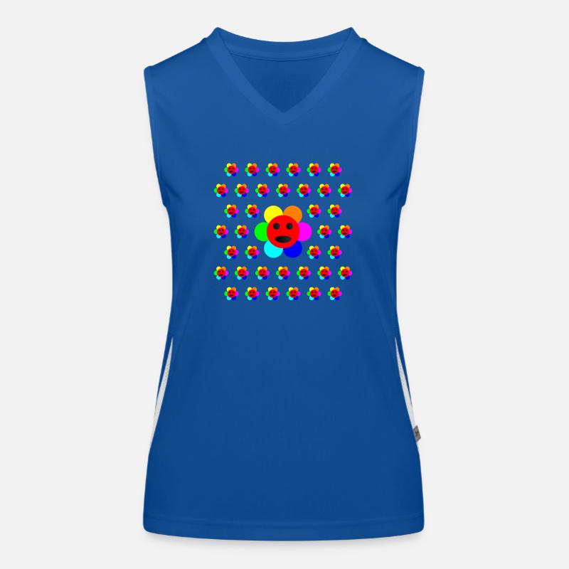 Psycho-Flower - Optical Art Women's Functional Contrast Tank Top