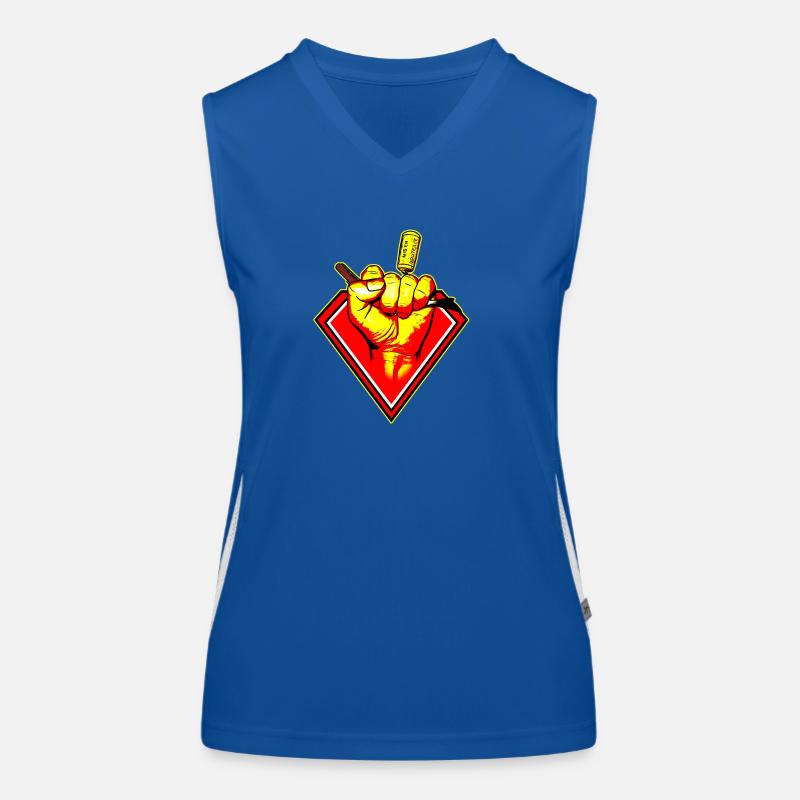 Bad Boy Hand gelber Sieg Funktionelles Kontrast-Tank Top für Frauen