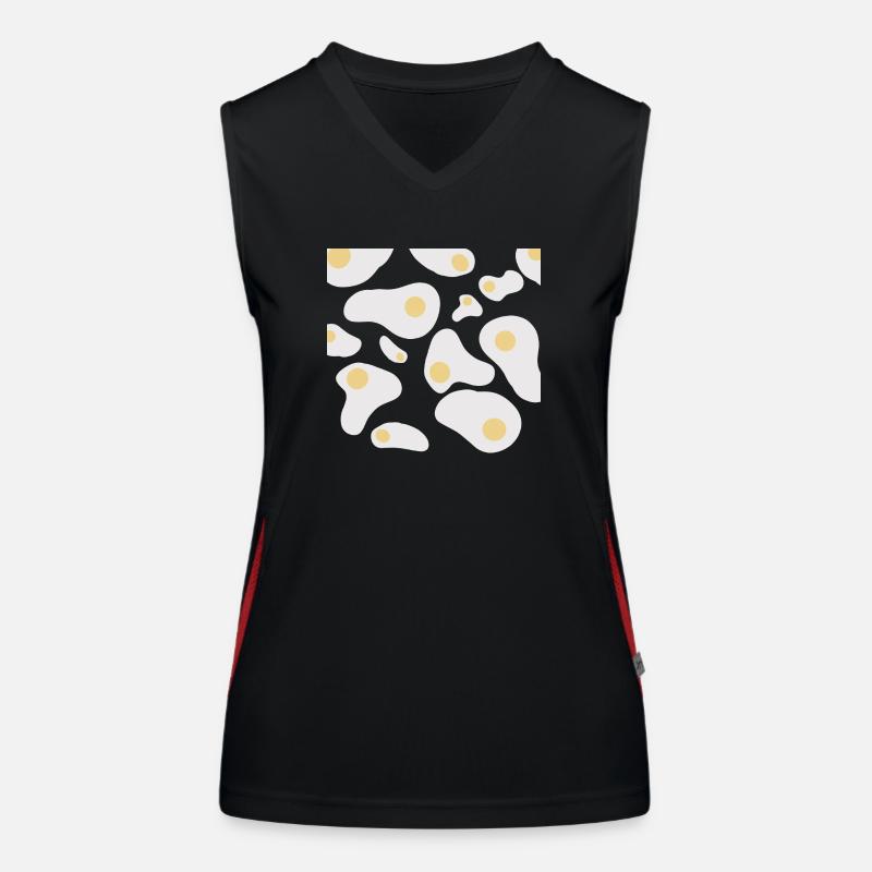 Fried eggs - Women's Functional Contrast Tank Top - black/red