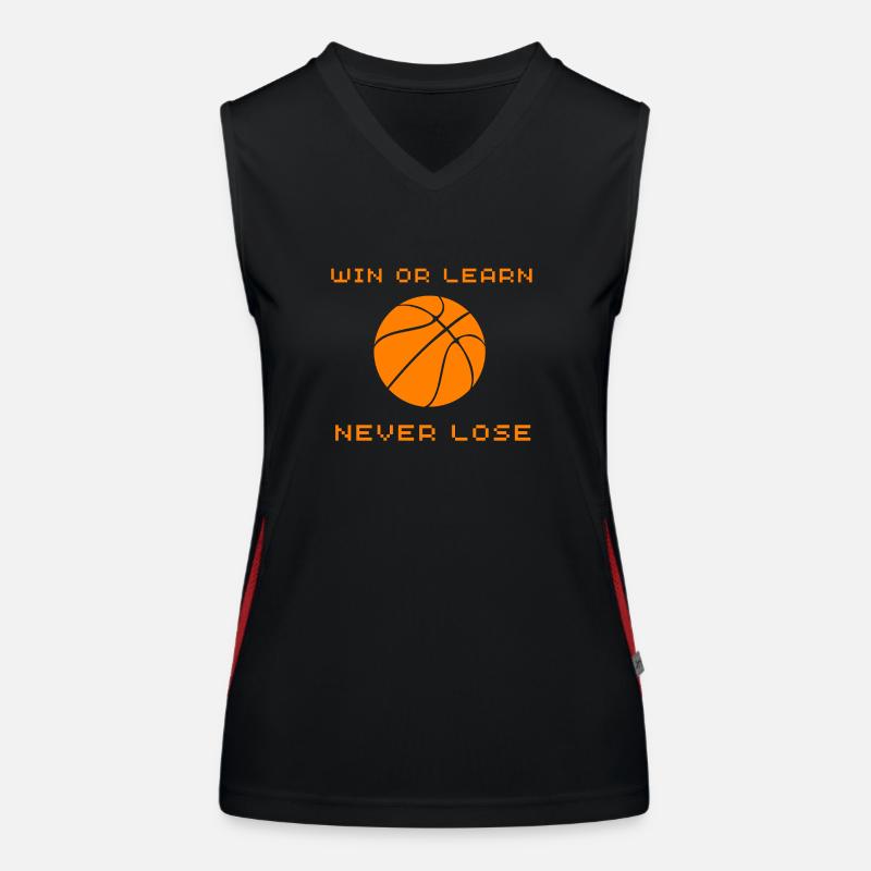 win or learn never lose Funktionelles Kontrast-Tank Top für Frauen