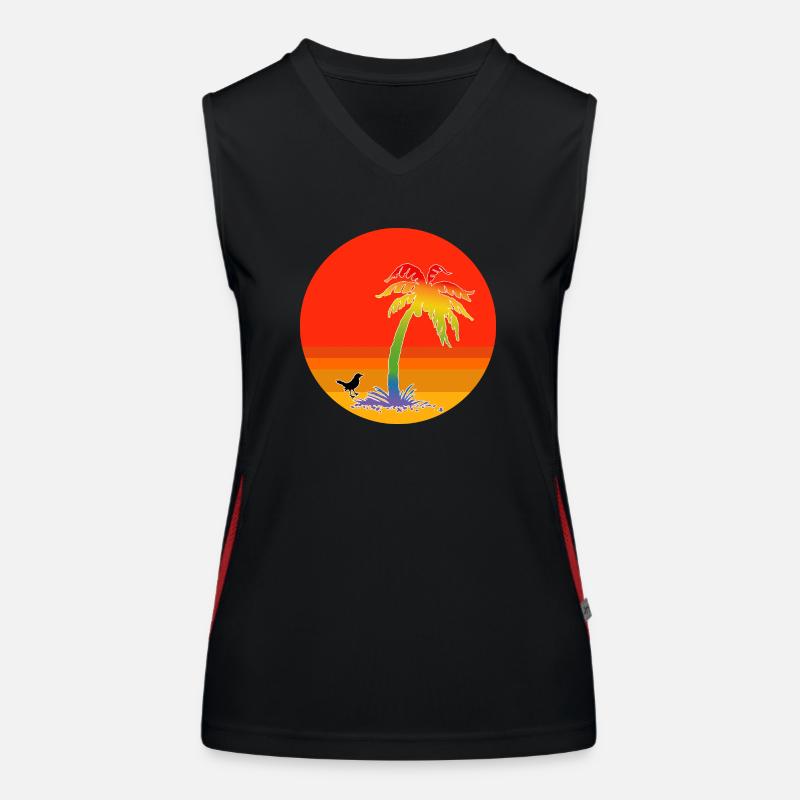 Palme Regenbogen Funktionelles Kontrast-Tank Top für Frauen
