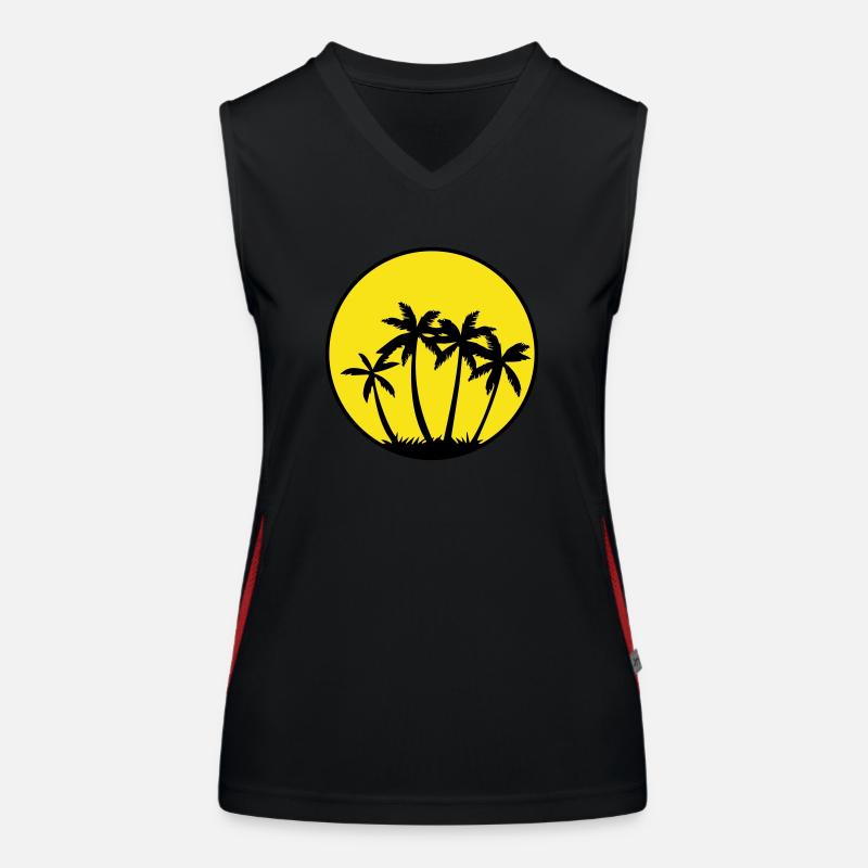 Palm trees Women's Functional Contrast Tank Top