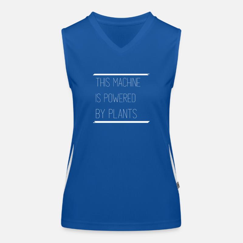This machine is powered by plants Women's Functional Contrast Tank Top