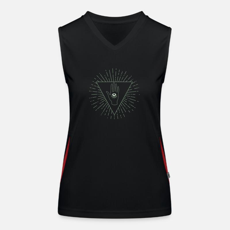 Mystery Hand Funktionelles Kontrast-Tank Top für Frauen