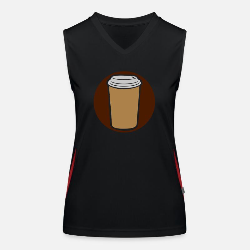 Circle Logo Mug Café Débardeur respirant contrasté Femme
