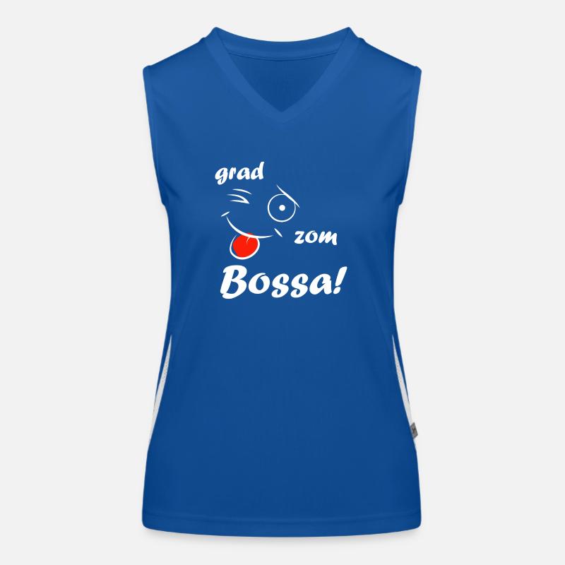 Grad zom Bossa! - white Funktionelles Kontrast-Tank Top für Frauen