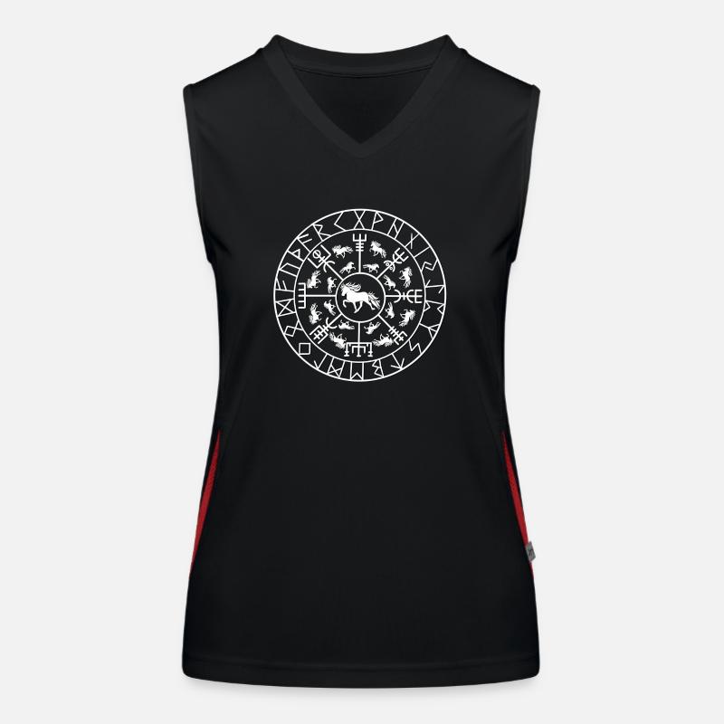 Wikinger Runen mit Tölt Funktionelles Kontrast-Tank Top für Frauen