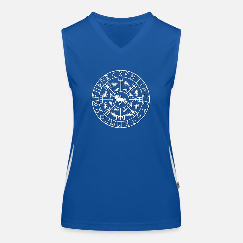 Wikinger Runen mit Tölt Funktionelles Kontrast-Tank Top für Frauen