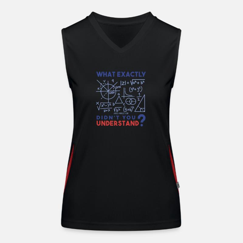 What exactly do you not understand? Math freak. Women's Functional Contrast Tank Top