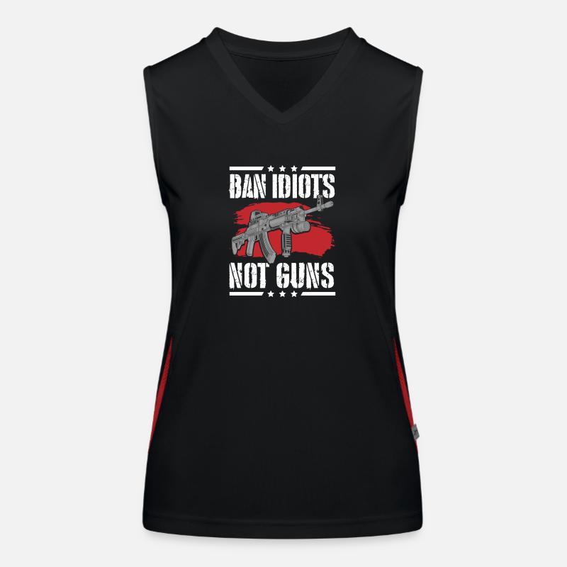 Idiot Humor Evil Office Humor Women's Functional Contrast Tank Top