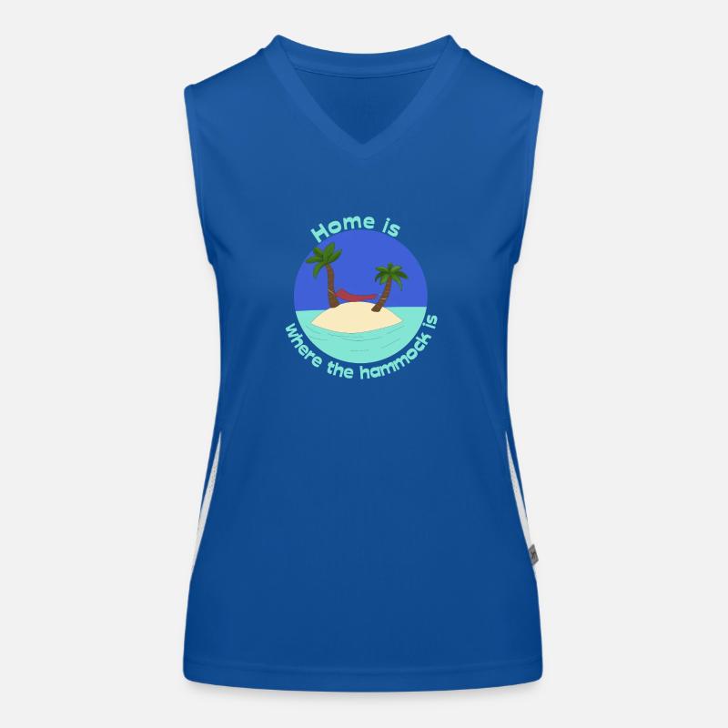 Home is where the Hammock is Funktionelles Kontrast-Tank Top für Frauen