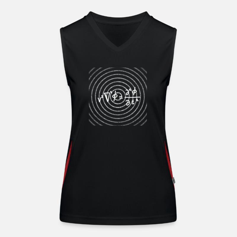 Differential wave equation Women's Functional Contrast Tank Top