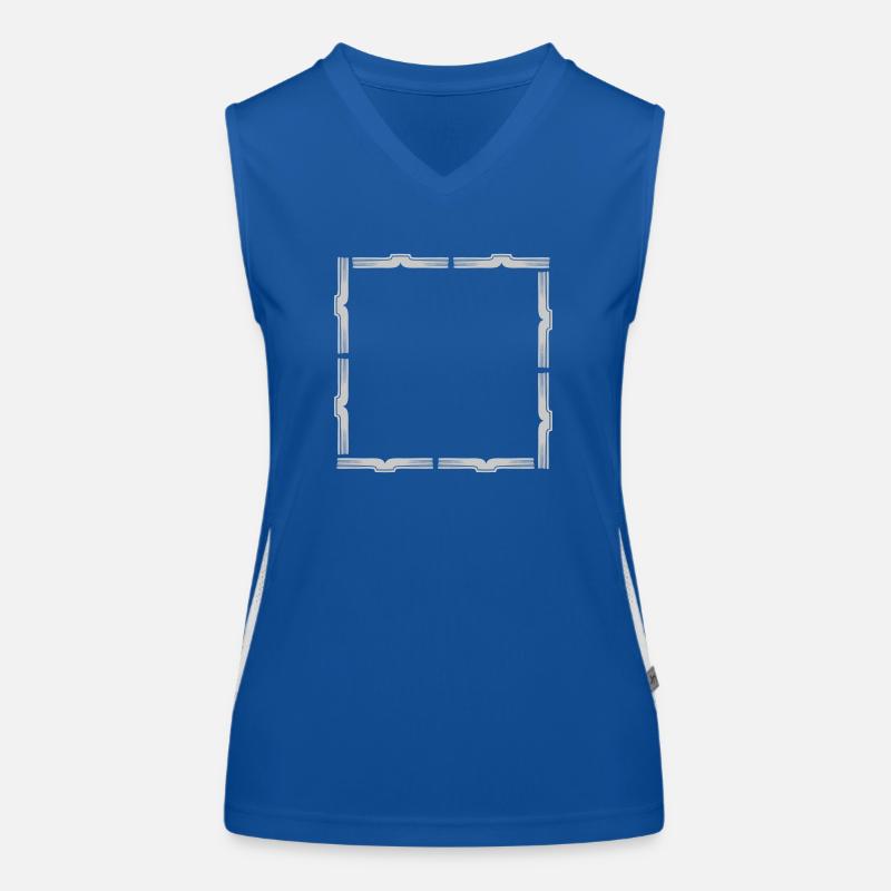 Books Square Frame Border Women's Functional Contrast Tank Top