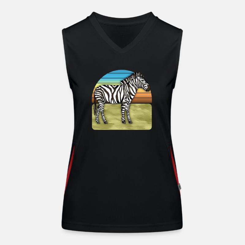 Zebra Funktionelles Kontrast-Tank Top für Frauen