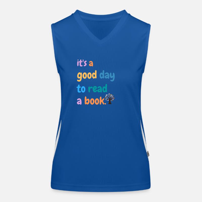 It's A Good Day To Read A Book Women's Functional Contrast Tank Top