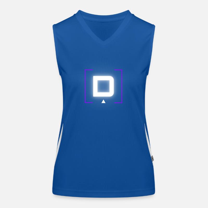 Buchstabe "D" Funktionelles Kontrast-Tank Top für Frauen